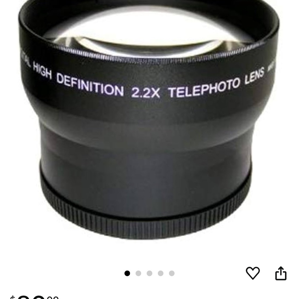 High Definition 2.2X Telephoto Lens - Black